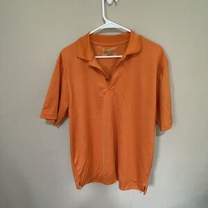 IZOD Perform X Mens Orange Golf Polo Shirt Short Sleeve Size‎ M